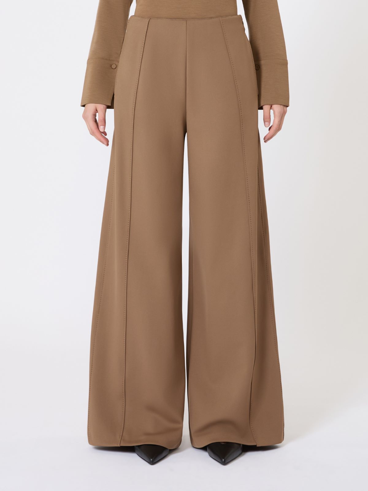 Scuba jersey trousers - BROWN - Max Mara - 5
