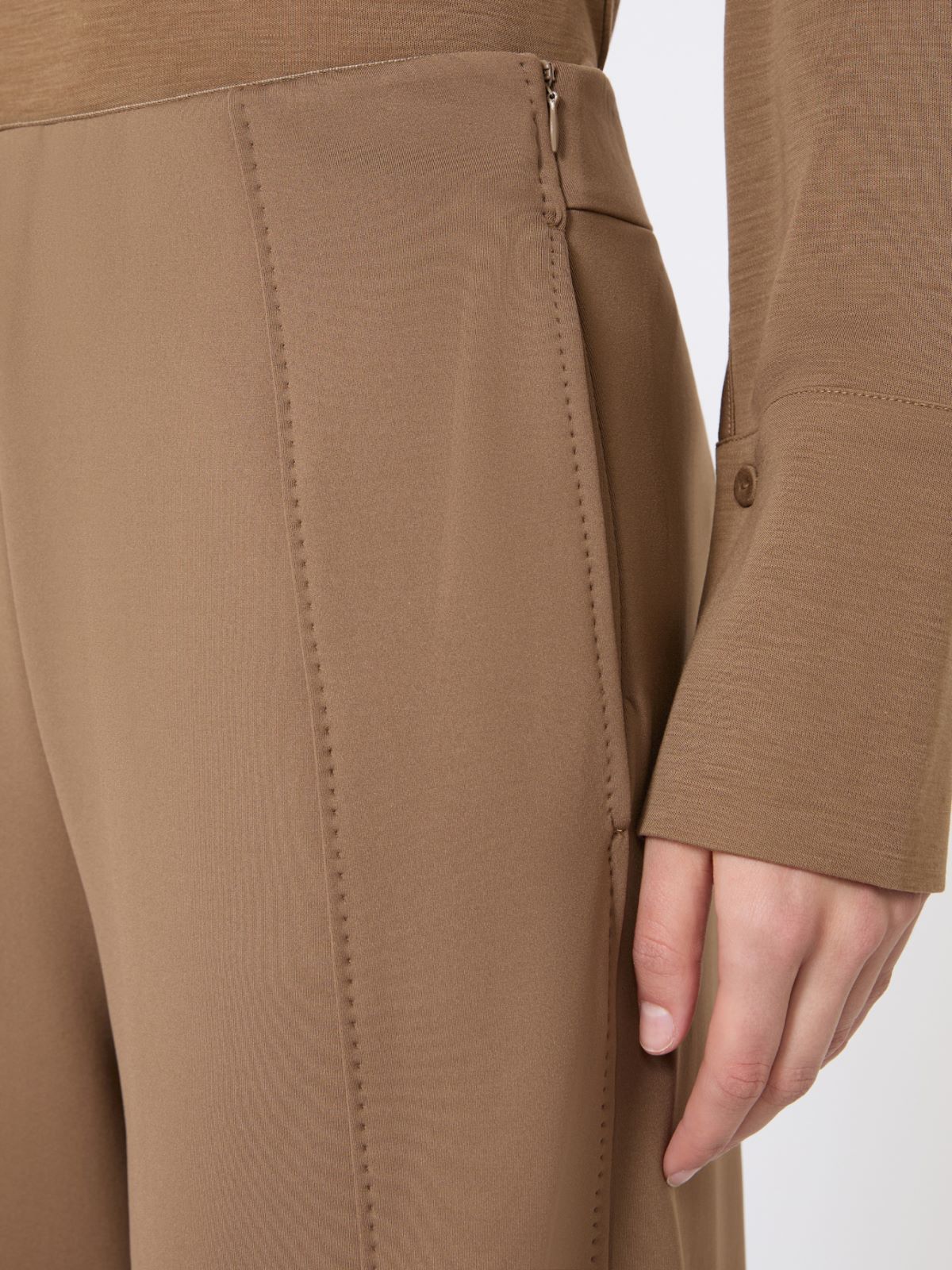 Scuba jersey trousers - BROWN - Max Mara - 5