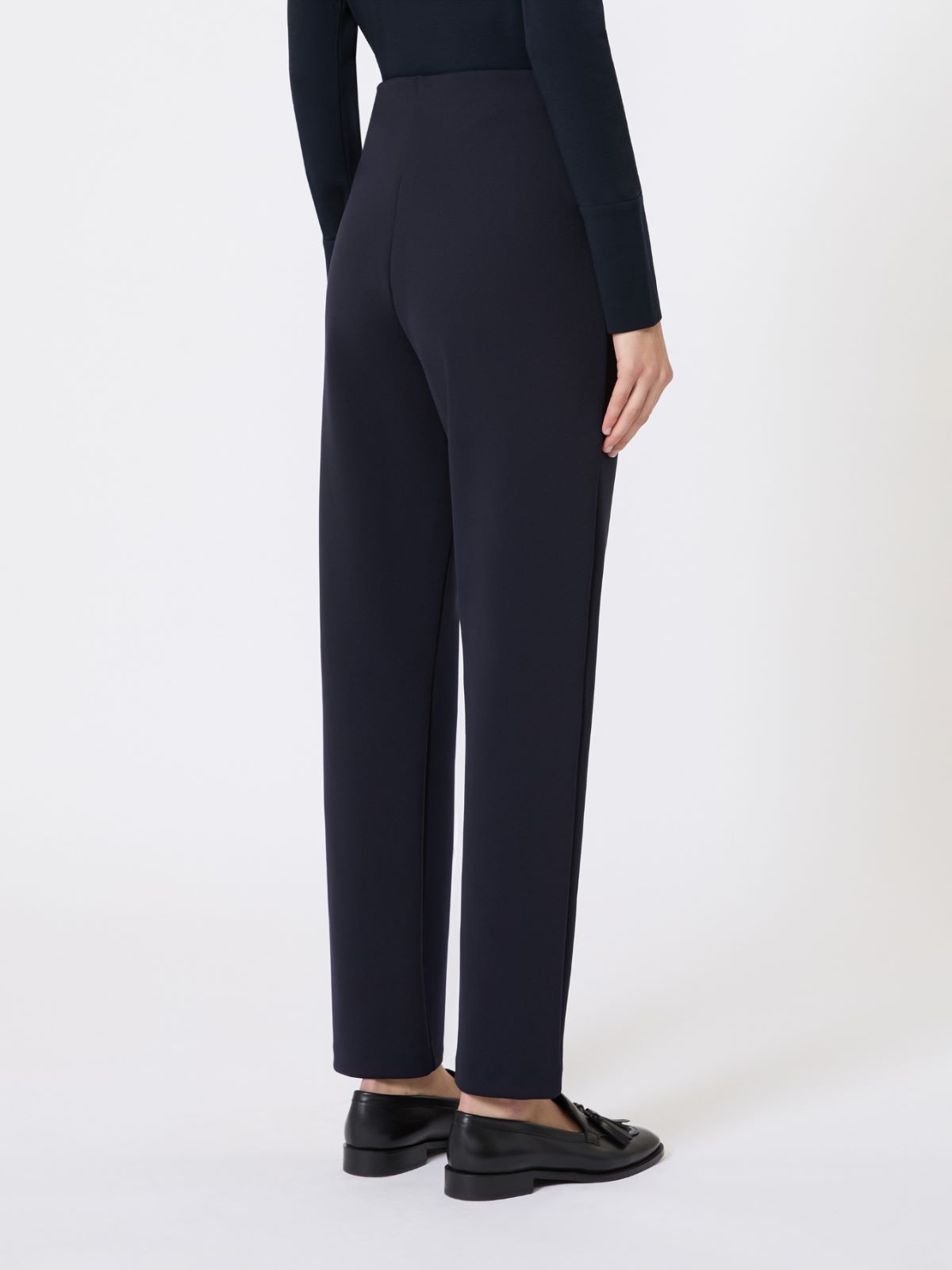 Scuba jersey cigarette trousers - ULTRAMARINE - Max Mara - 4