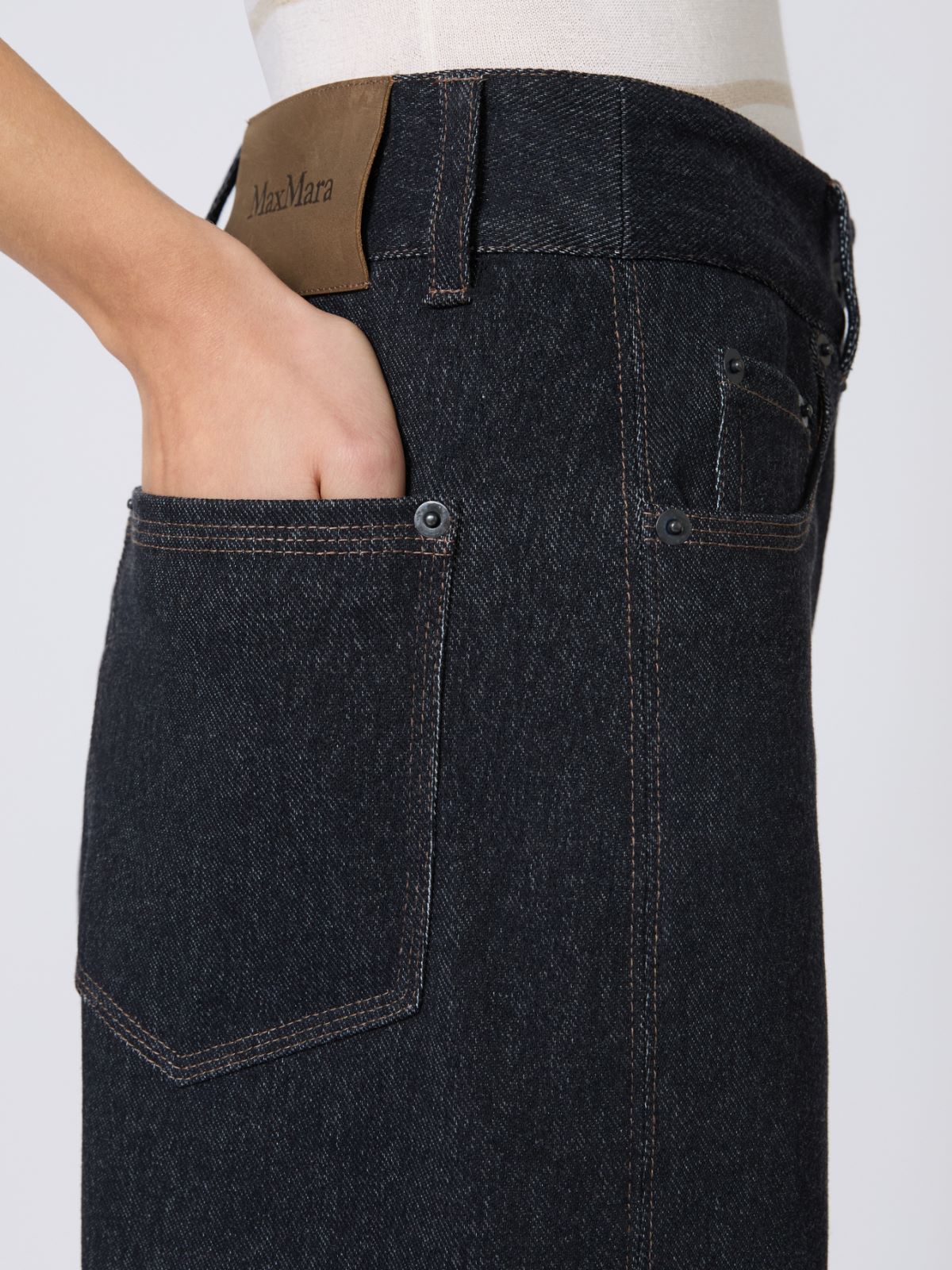 Denim-effect jersey trousers - ULTRAMARINE - Max Mara - 5