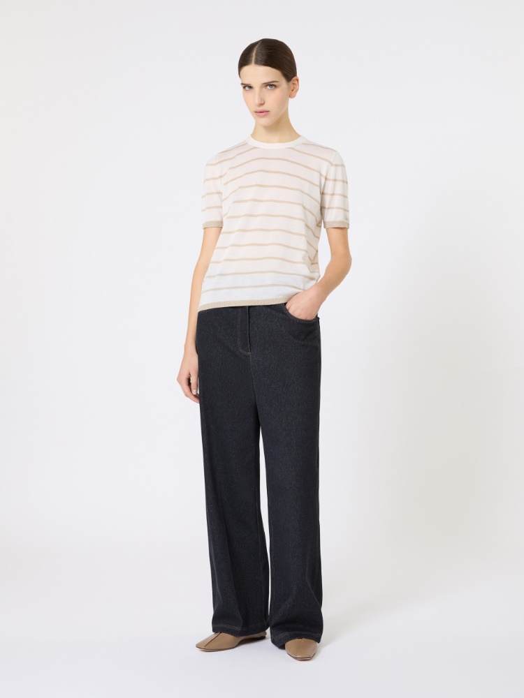 Denim-effect jersey trousers - ULTRAMARINE - Max Mara