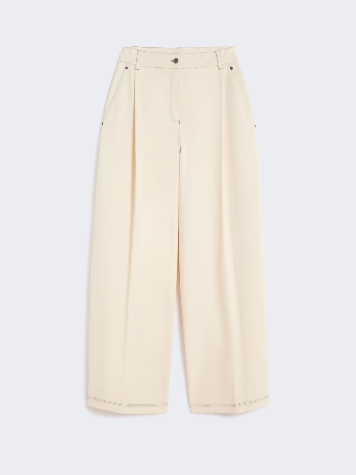 [エテレオ] コットン ジャージー デニムエフェクト パンツ - IVORY - Max Mara - 9