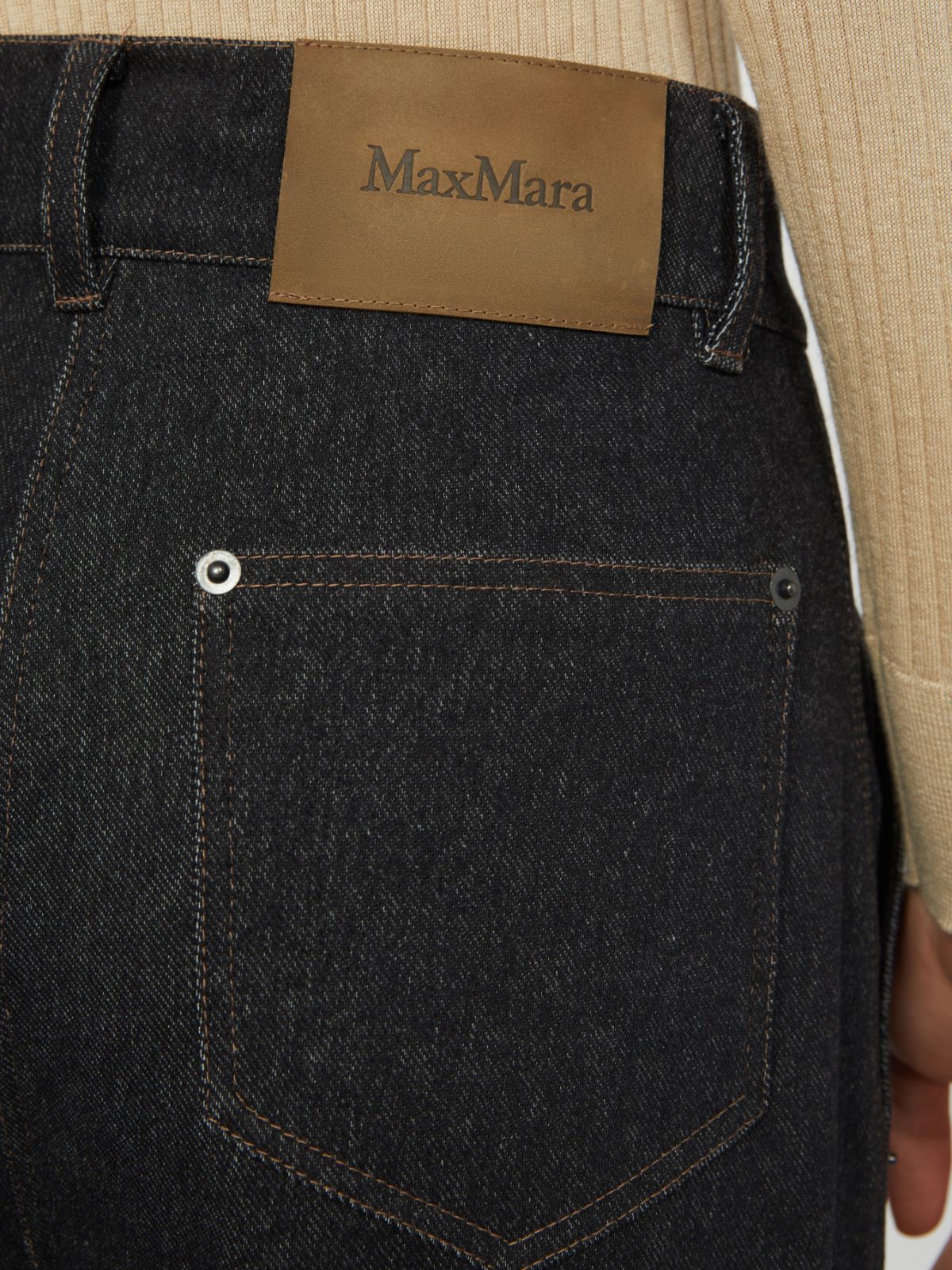 Denim-effect jersey five-pocket trousers - ULTRAMARINE - Max Mara - 6