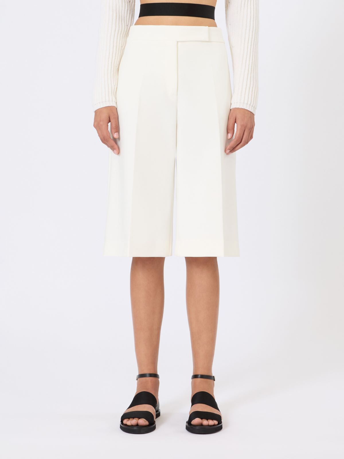 Bermuda in jersey di viscosa crêpe - BIANCO - Max Mara - 2