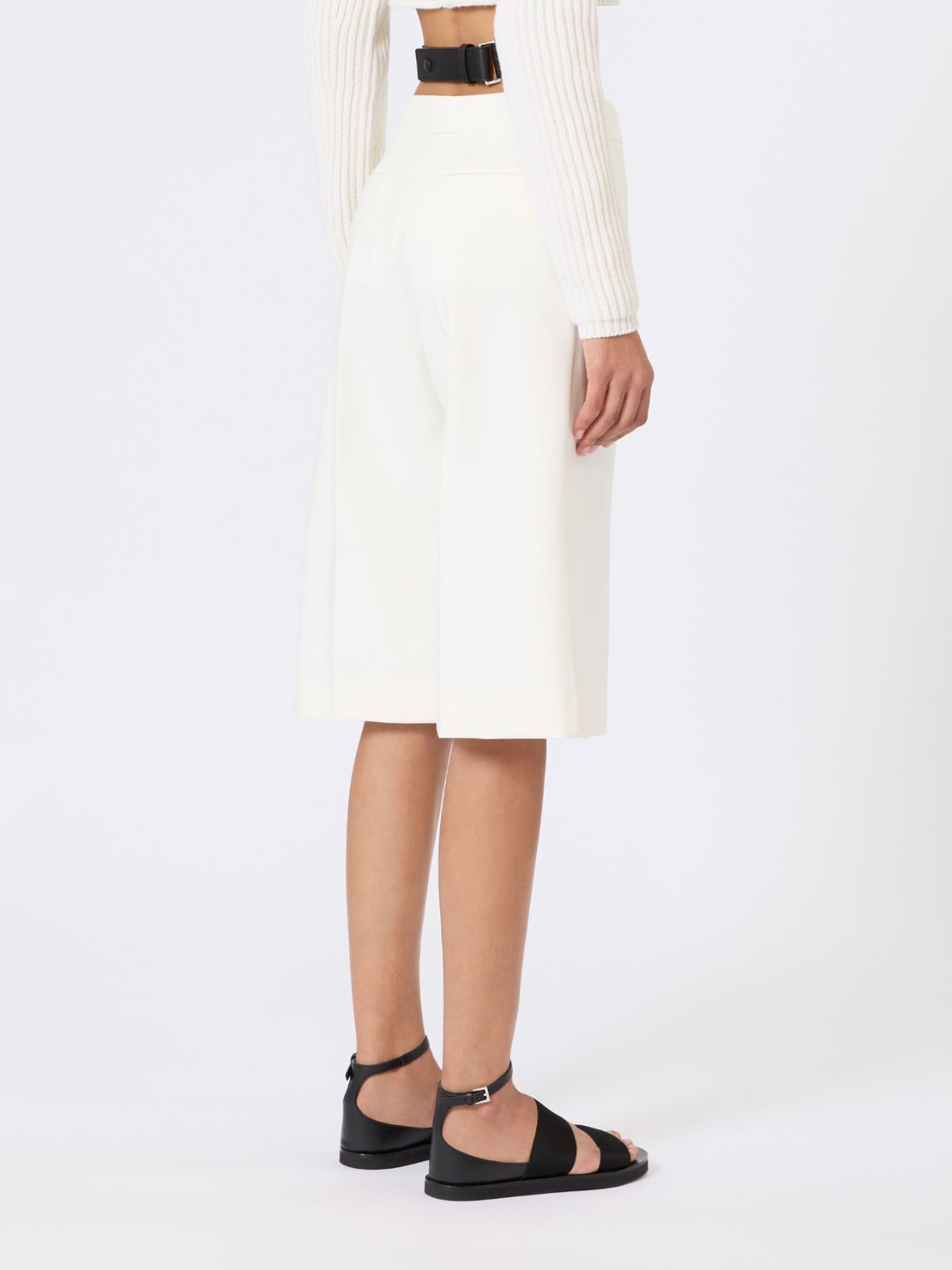 Bermuda in jersey di viscosa crêpe - BIANCO - Max Mara - 3