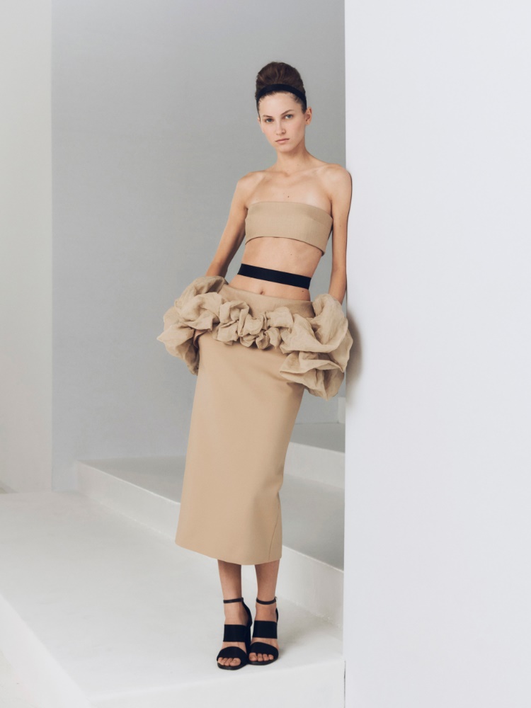 Bandeau bra in stretch viscose + CAMEL - Max Mara
