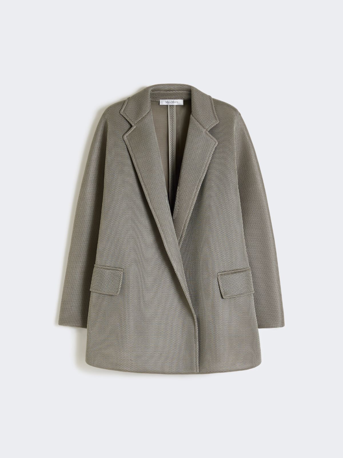 Oversized coat in jersey mesh - MEDIUM GREY - Max Mara - 9