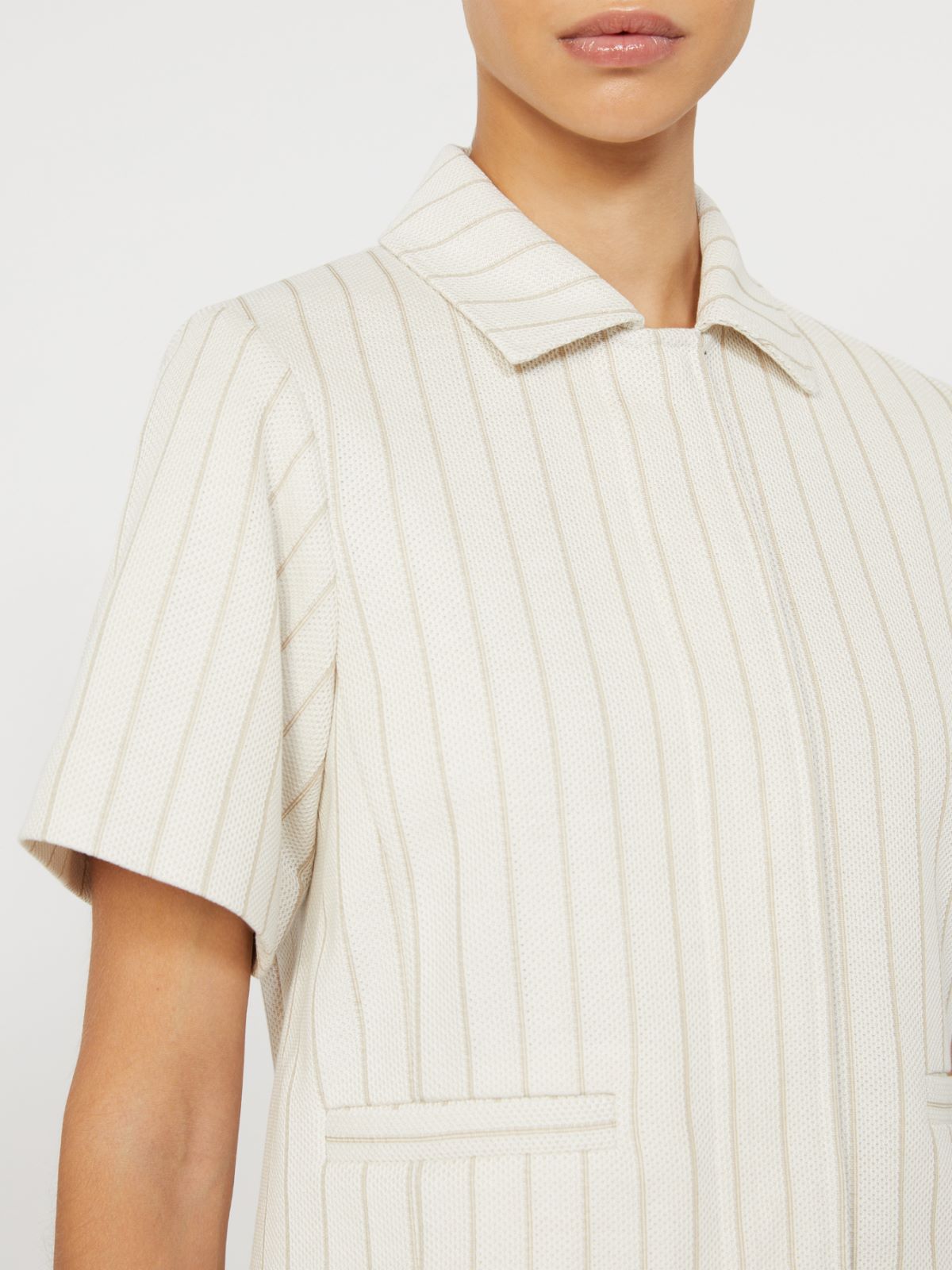 Chaqueta de punto piqué de raya diplomática - BLANCO - Max Mara - 9