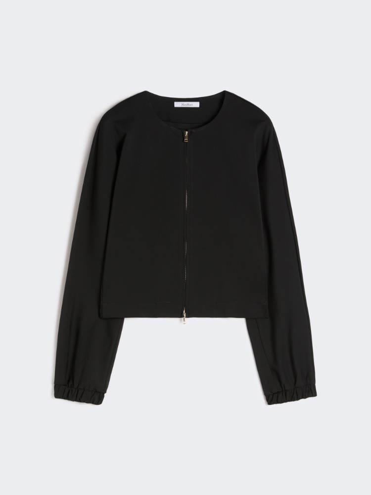 Viscose jersey boxy jacket - BLACK - Max Mara
