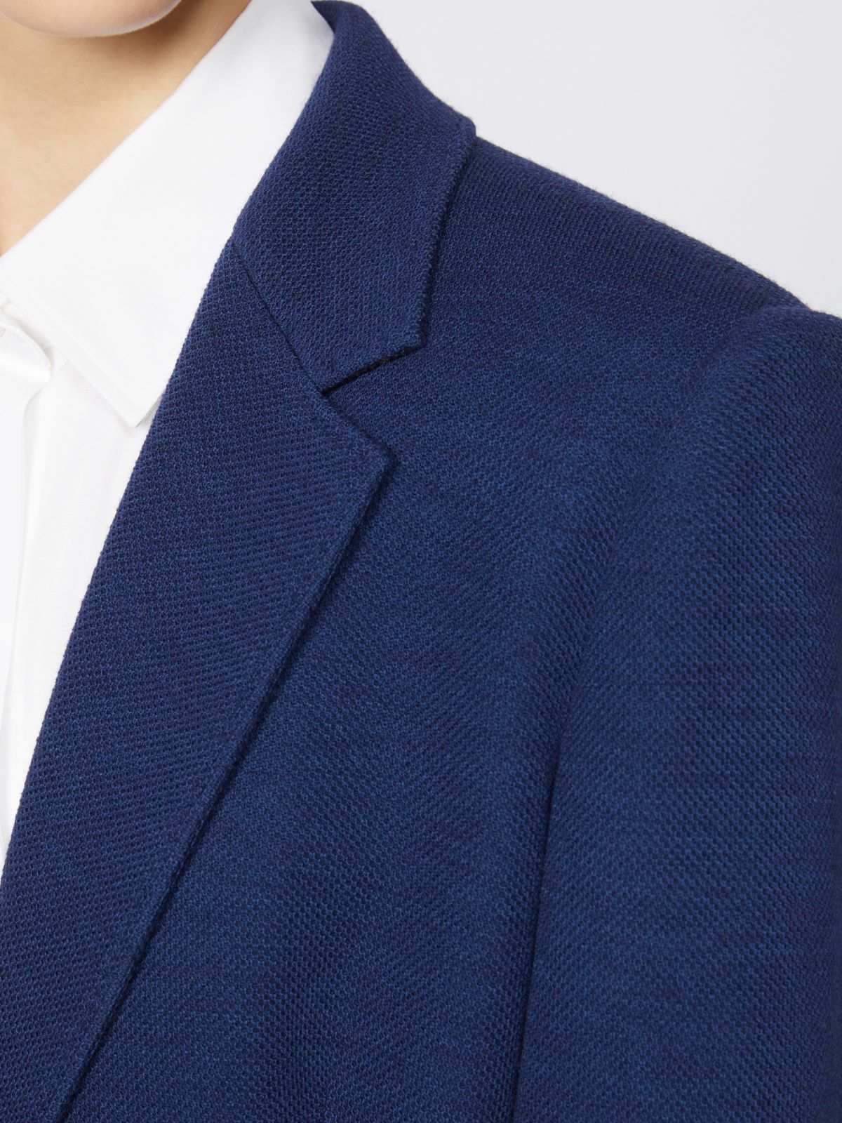 Single-breasted piqué jersey blazer - CHINA BLUE - Max Mara - 5