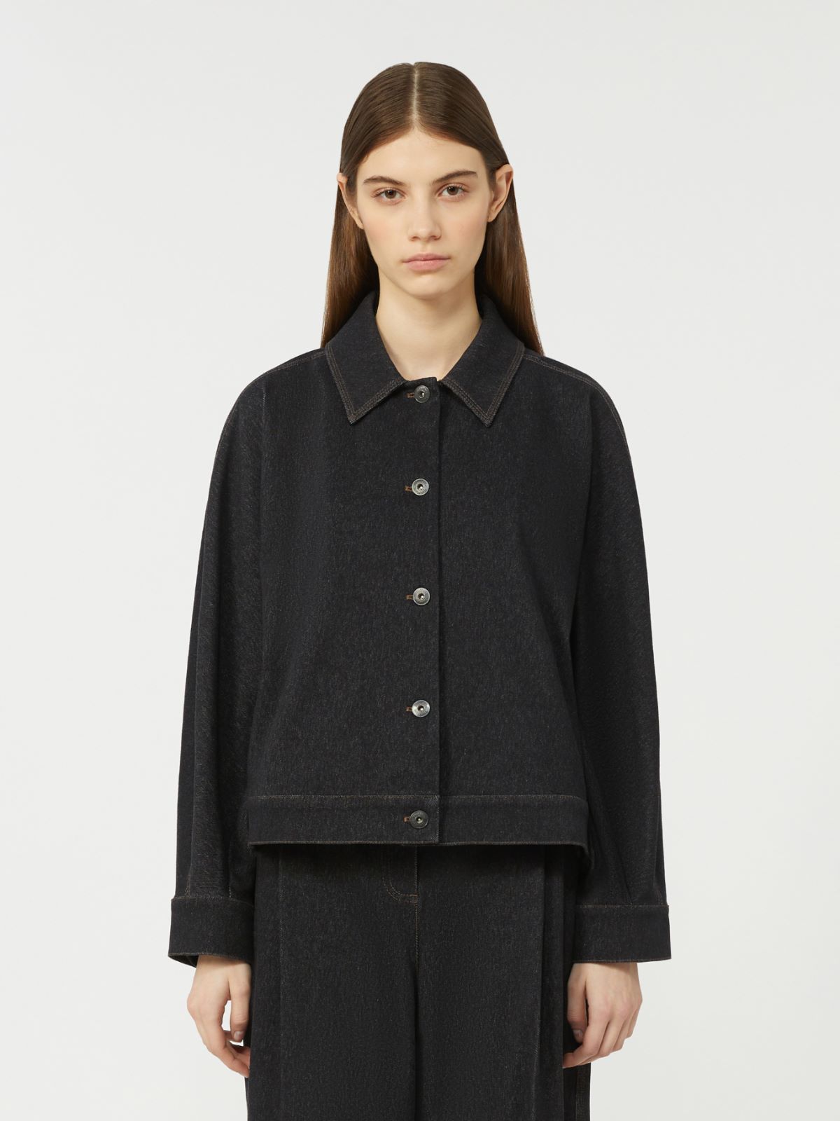 Giacca in jersey effetto denim