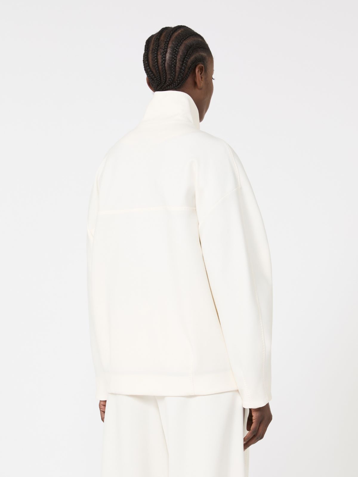 Jacke aus weichem Scuba-Jersey - ELFENBEINFARBEN - Max Mara - 6