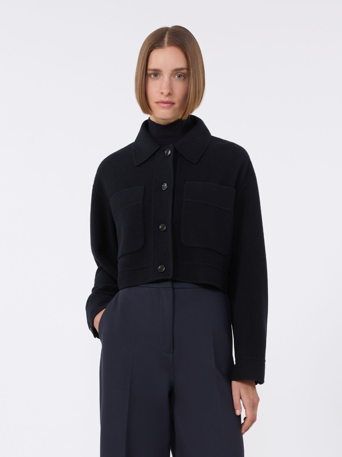 Boxy-fit wool and cashmere jacket - ULTRAMARINE - Max Mara - 6