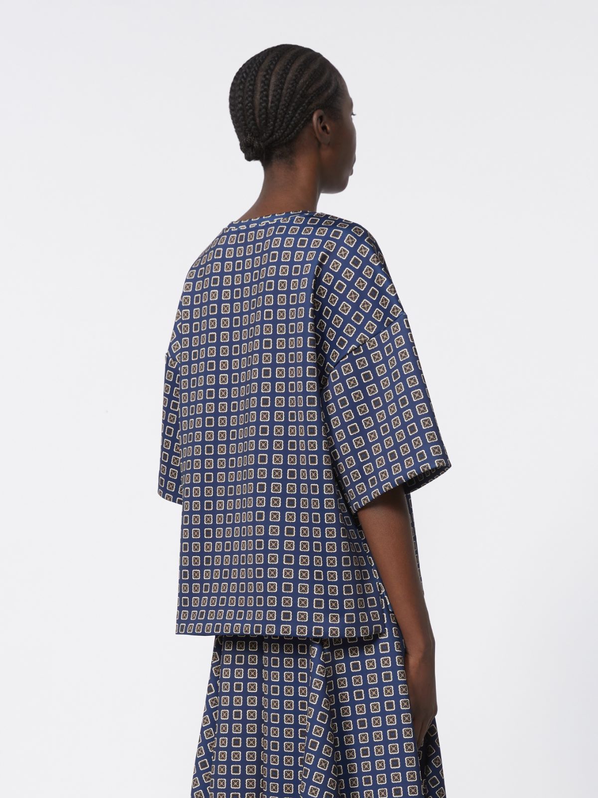 Jersey print T-shirt - NAVY - Max Mara - 5