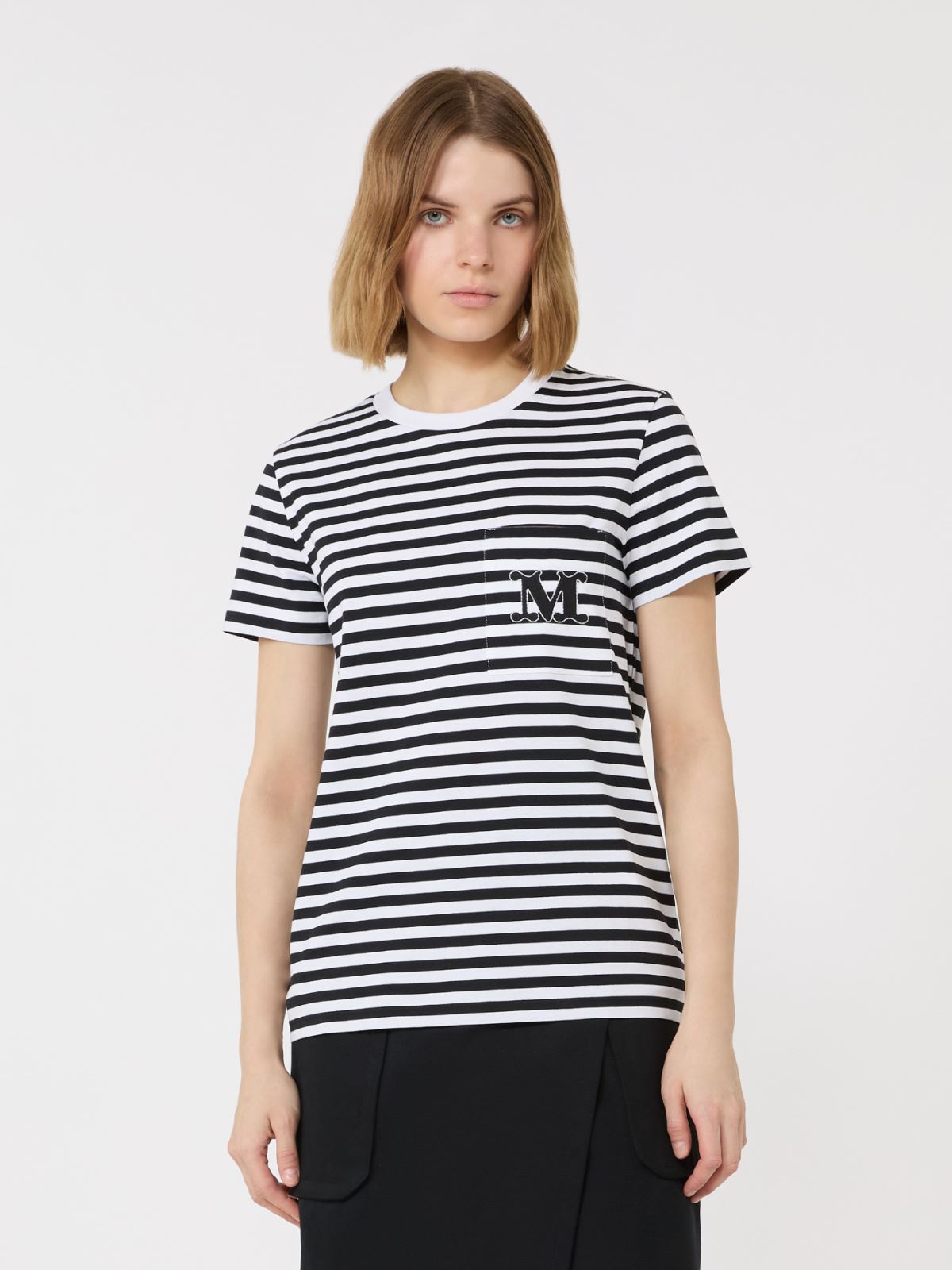 Striped jersey T-shirt - BLACK - Max Mara - 2