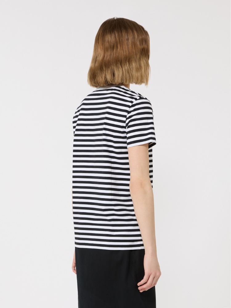 Striped jersey T-shirt - BLACK - Max Mara - 3