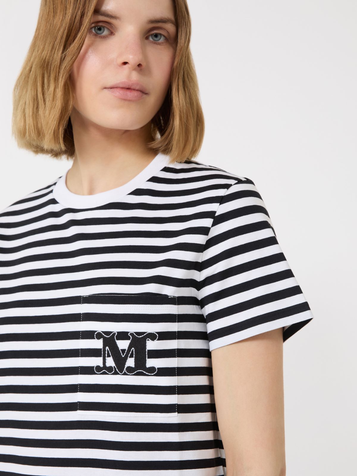 Striped jersey T-shirt - BLACK - Max Mara - 4