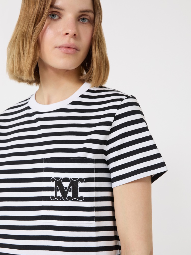 Striped jersey T-shirt - BLACK - Max Mara - 4