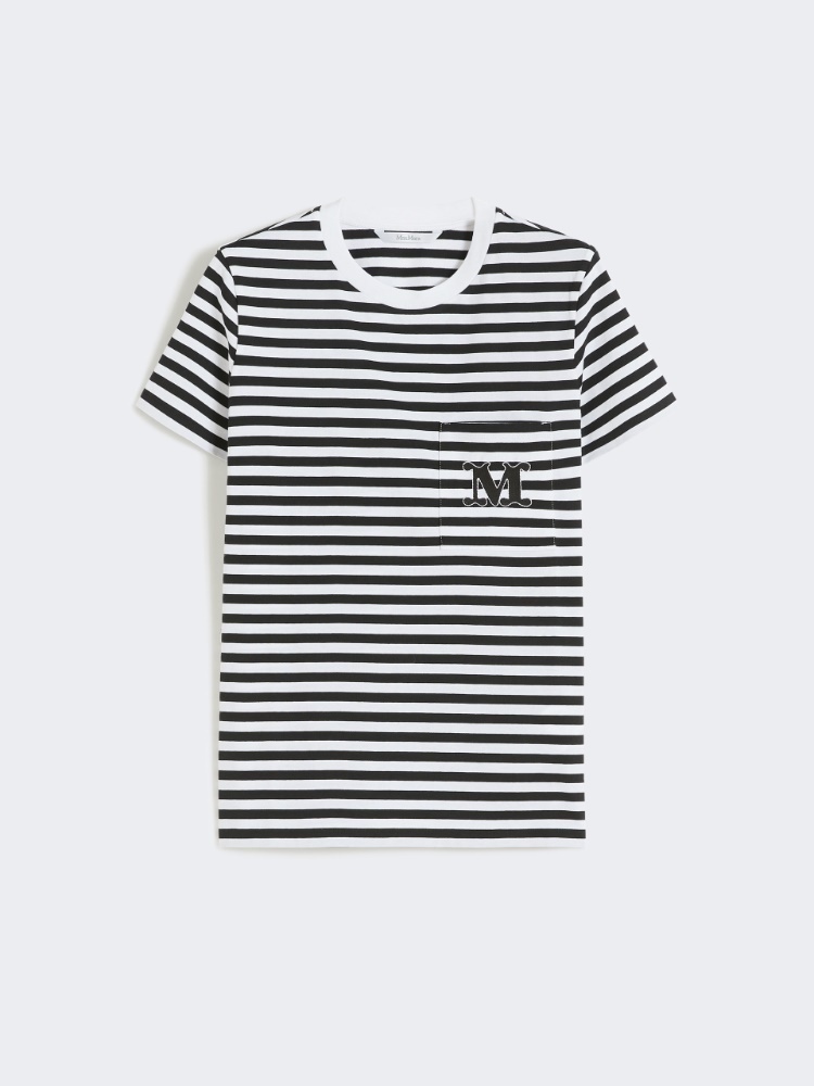 Striped jersey T-shirt - BLACK - Max Mara - 5