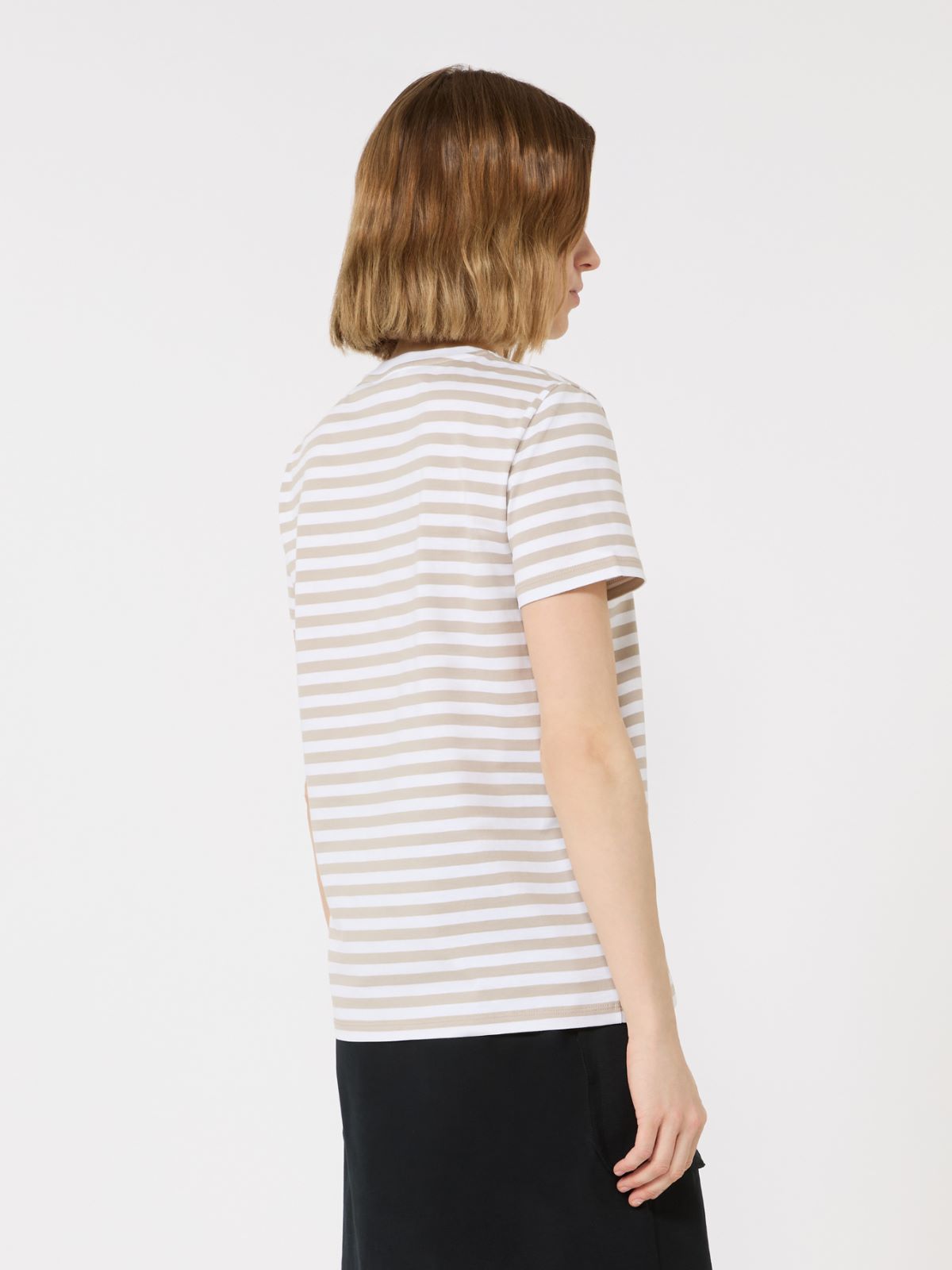 Striped jersey T-shirt - BEIGE - Max Mara - 3
