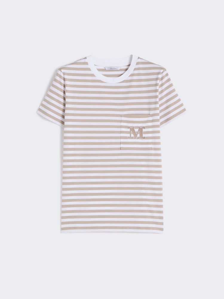 Striped jersey T-shirt - BEIGE - Max Mara - 5