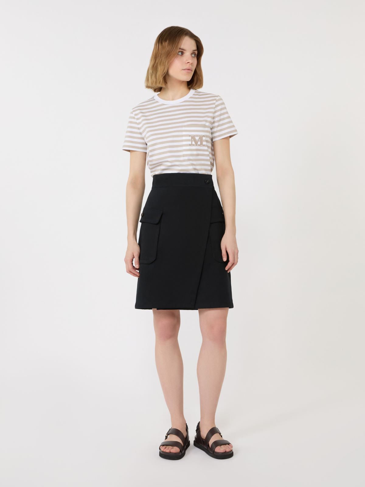 Striped jersey T-shirt - BEIGE - Max Mara