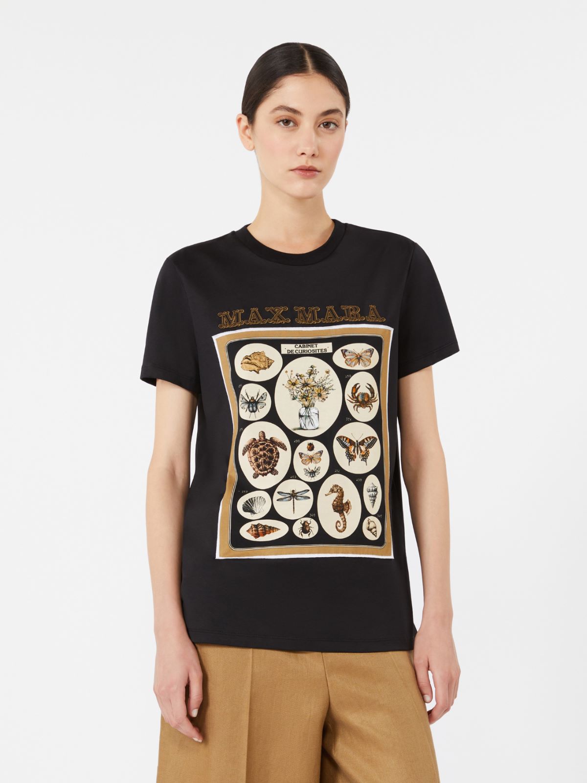 Cotton jersey T-shirt - BLACK - Max Mara - 2