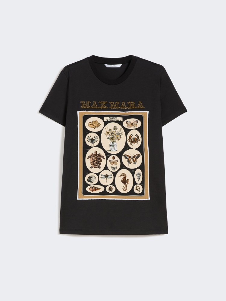 Cotton jersey T-shirt - BLACK - Max Mara