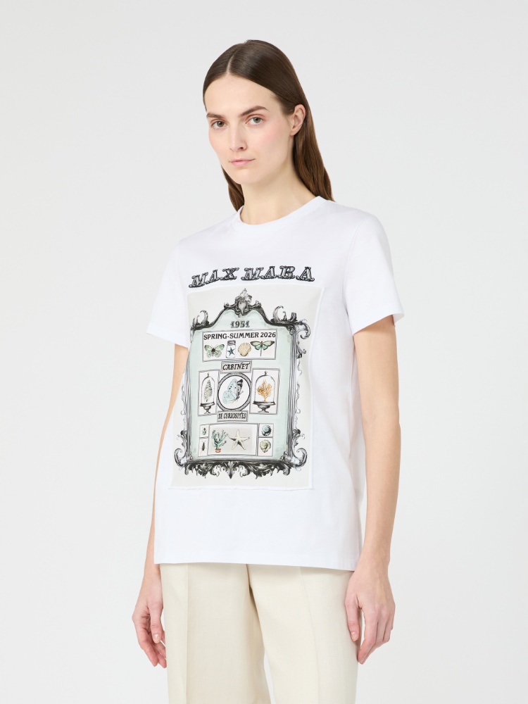 [スパディーノ] ピュア コットン ジャージー Tシャツ - OPTICAL WHITE - 2