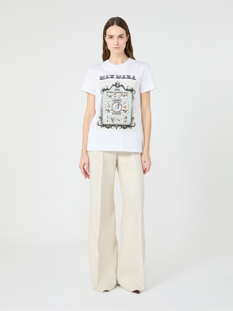 [スパディーノ] ピュア コットン ジャージー Tシャツ - OPTICAL WHITE - 1