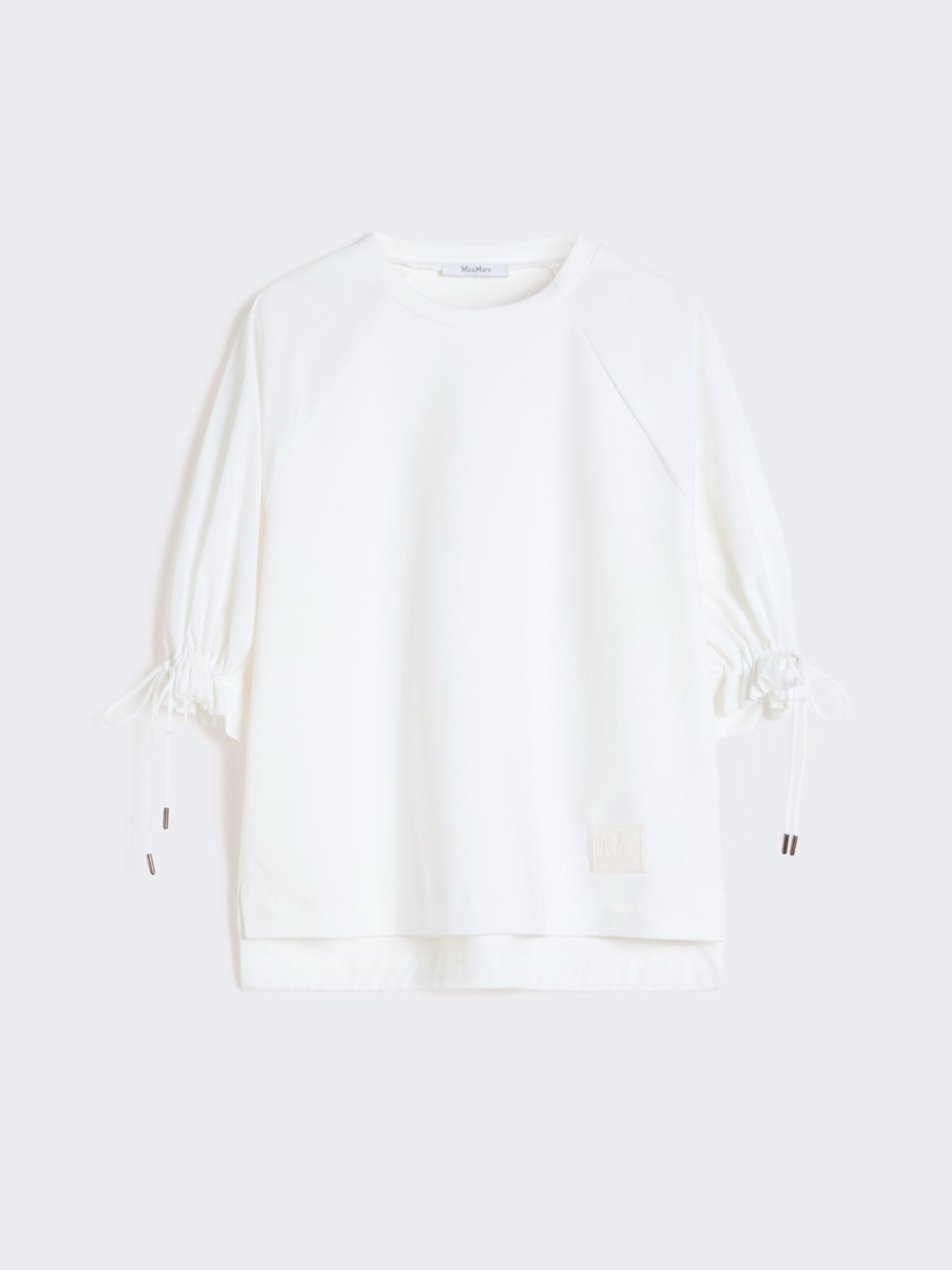 Cotton-blend jersey T-shirt - OPTICAL WHITE - Max Mara - 6