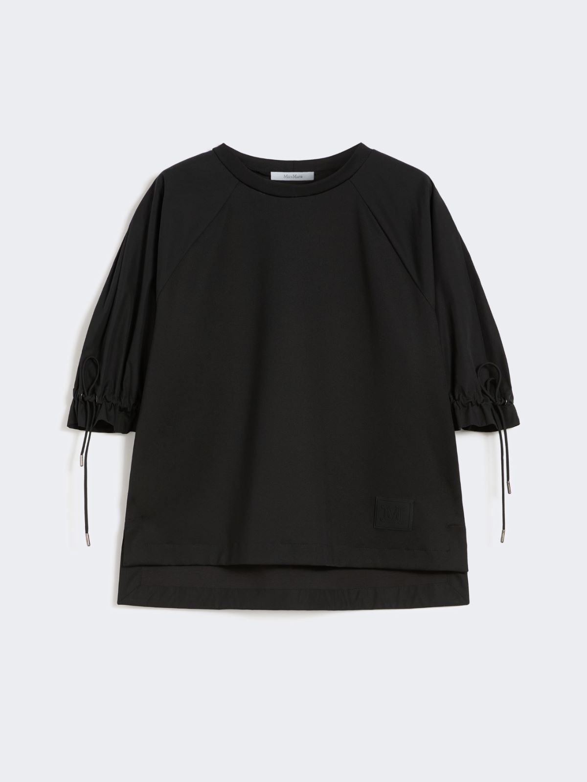 Cotton-blend jersey T-shirt - BLACK - Max Mara - 5
