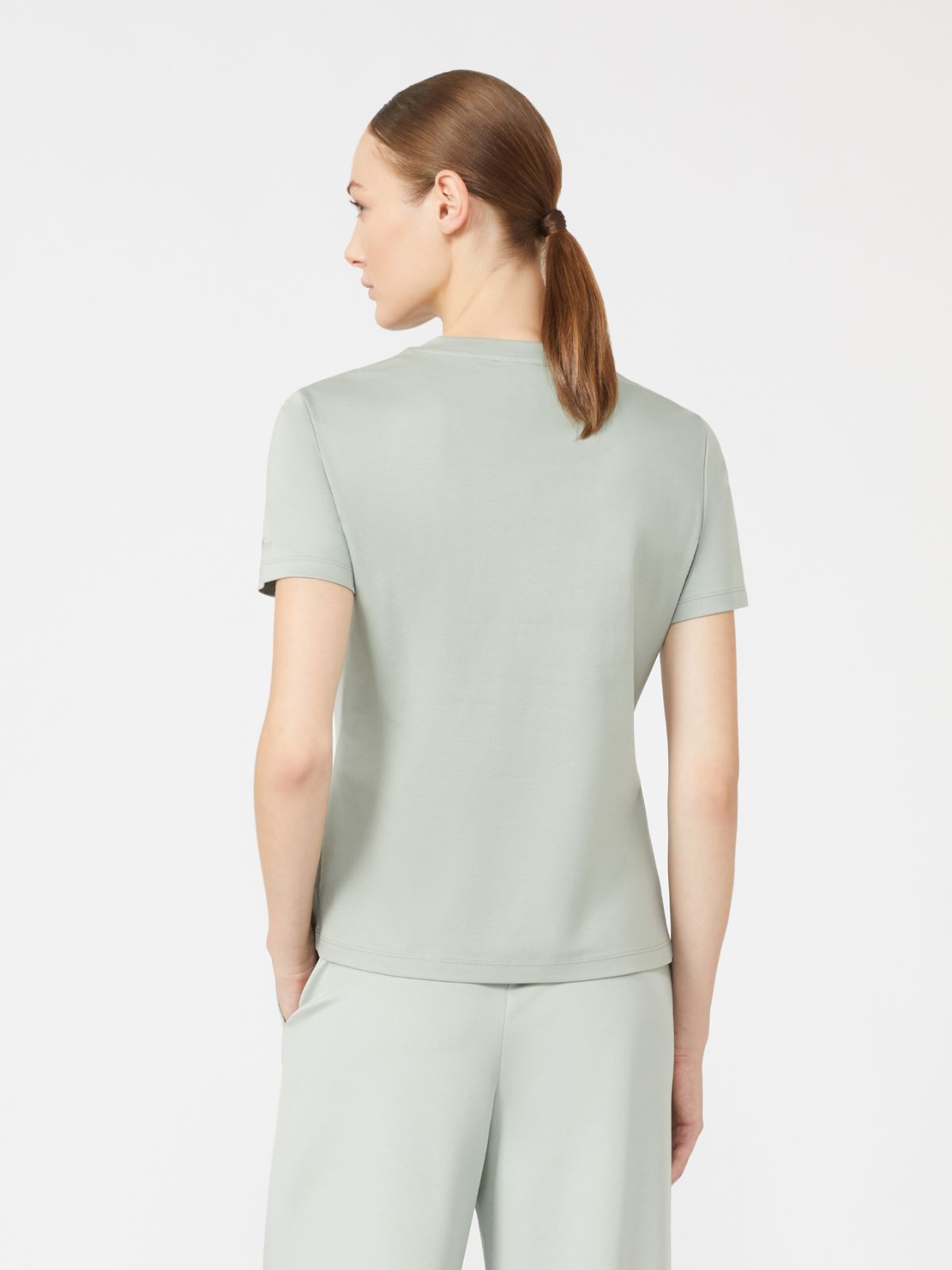 Cotton T-shirt - PASTEL GREEN - Max Mara - 8