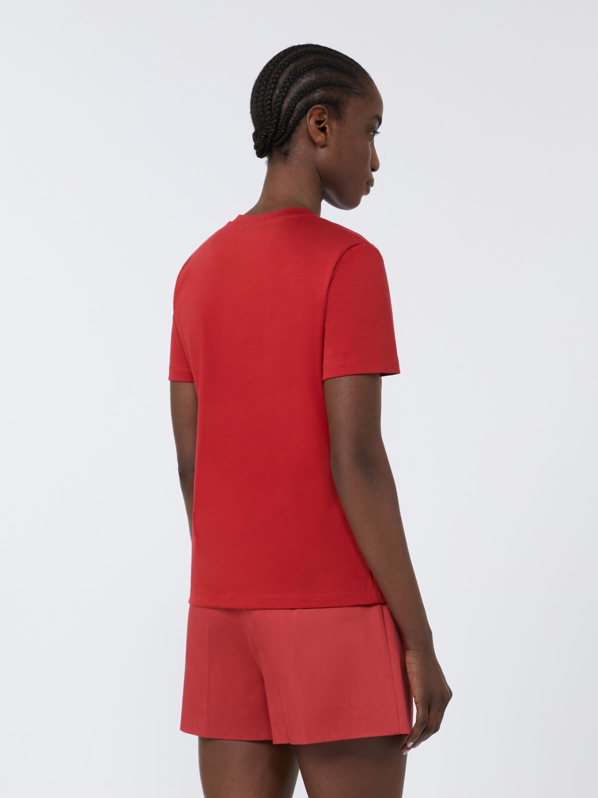 T-Shirt aus Baumwolle - ROT - Max Mara - 3