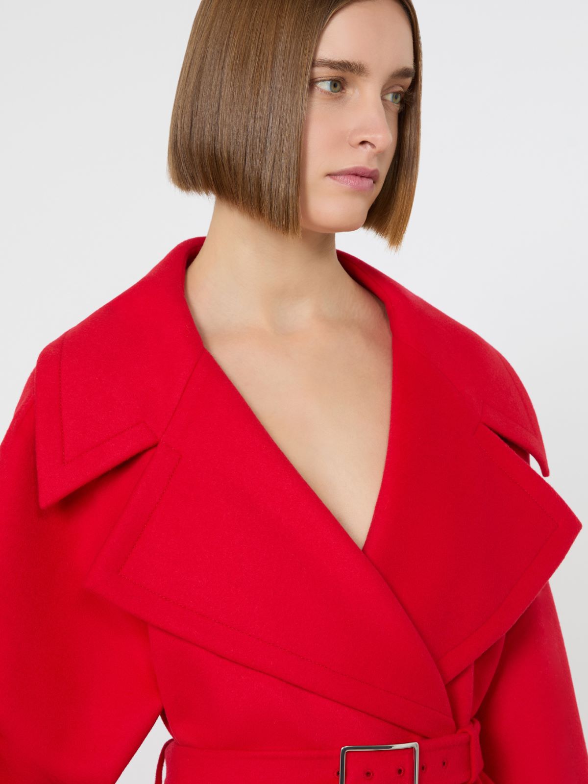 Short wool coat - RED - Max Mara - 5