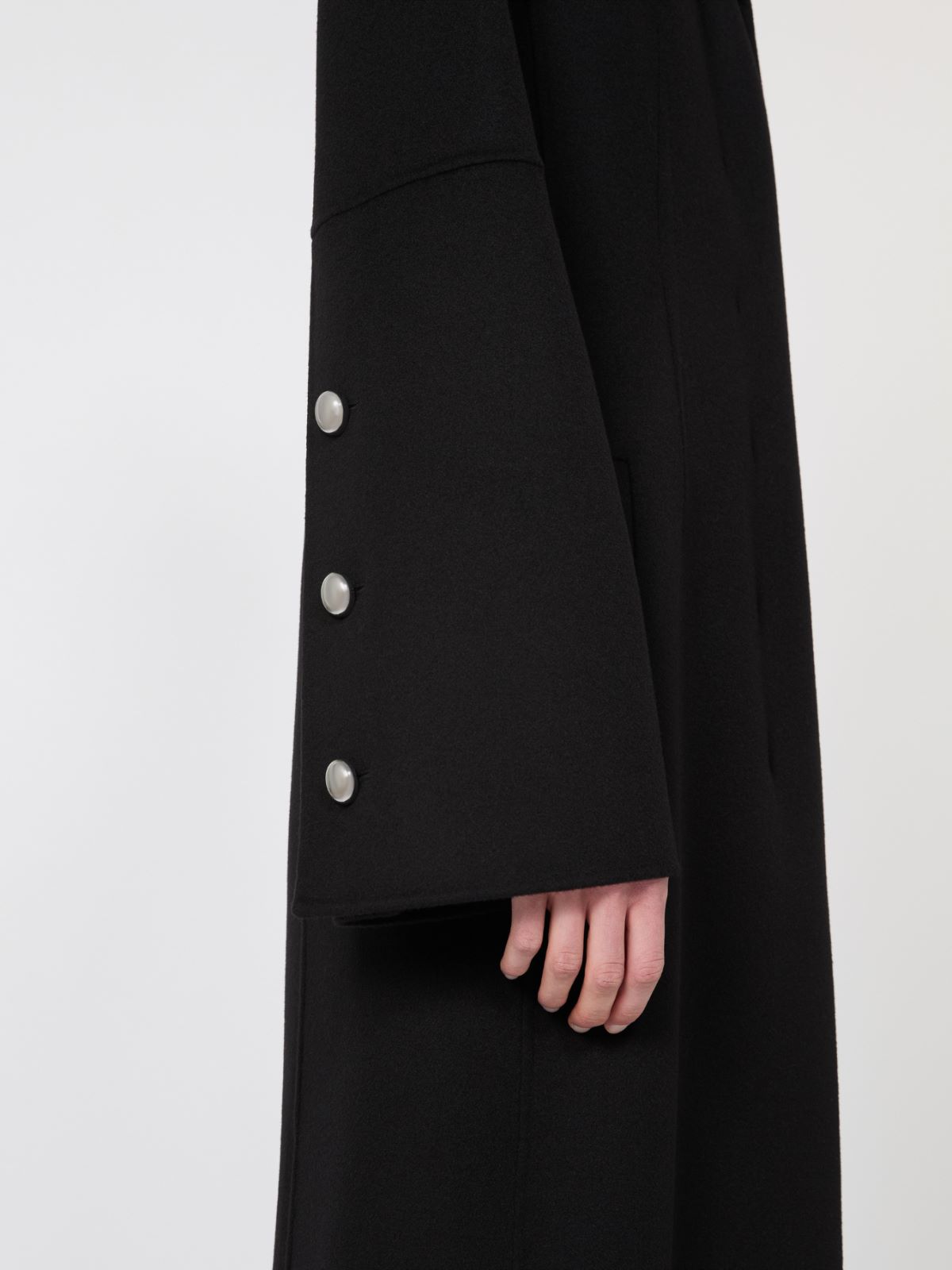 Slim-fit long wool coat - BLACK - Max Mara - 5
