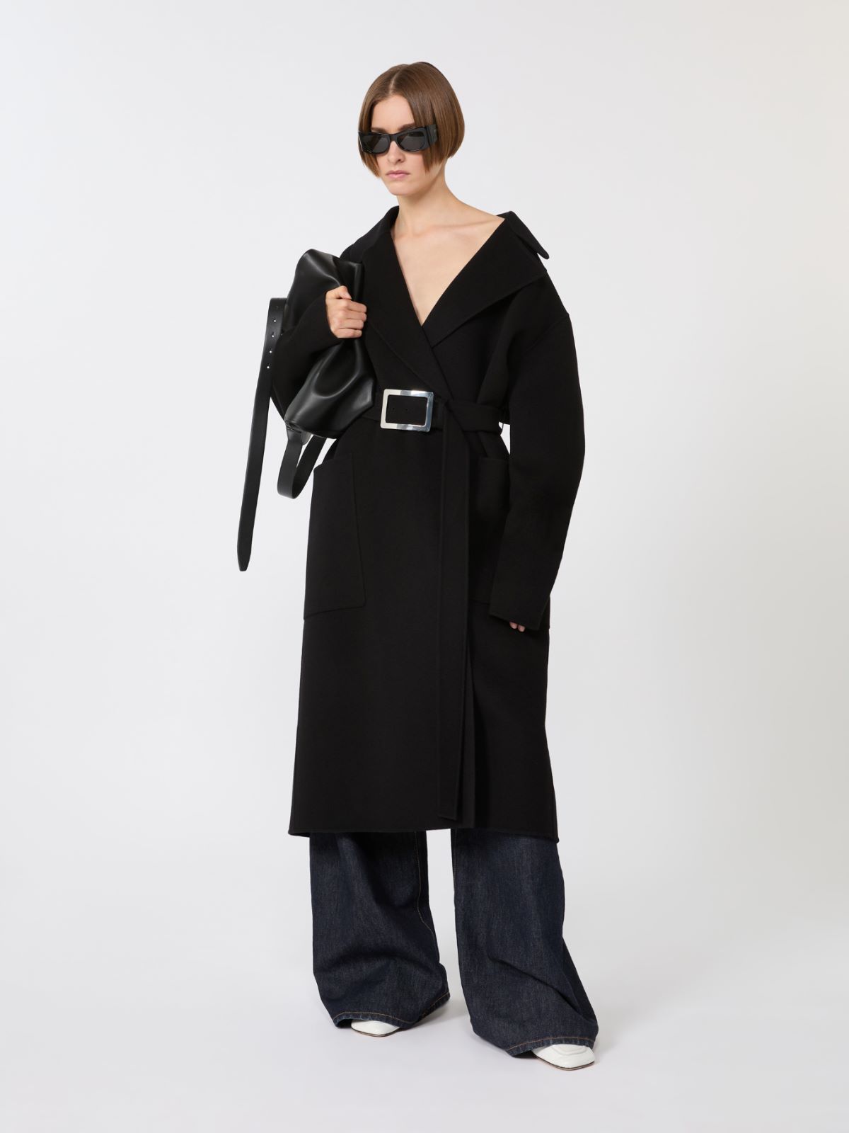 Pure wool robe coat - BLACK - Max Mara