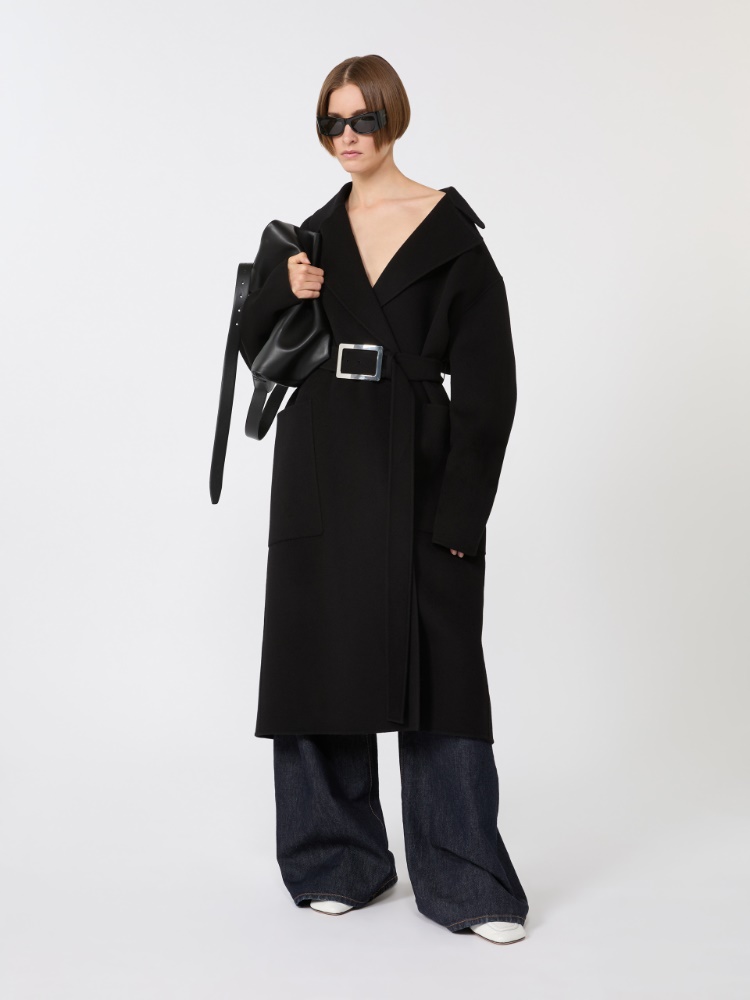 Pure wool robe coat - BLACK - Max Mara