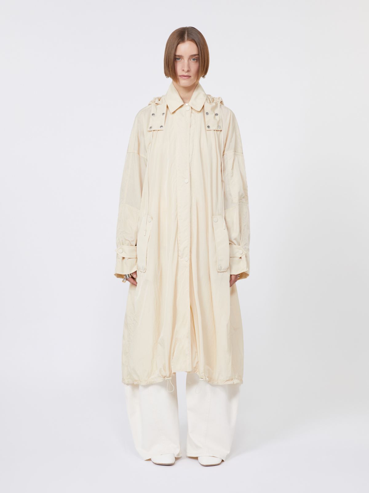 Long taffeta raincoat - VANILLA - Max Mara - 2