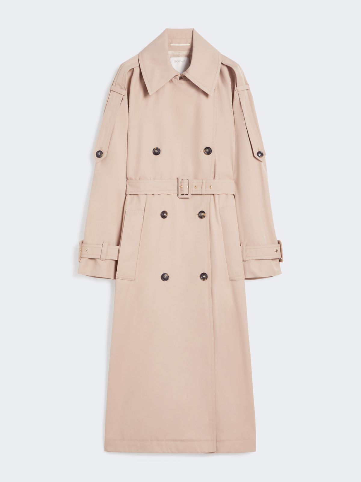 Langer Trenchcoat aus wasserabweisendem Twill - BEIGE - Max Mara - 10