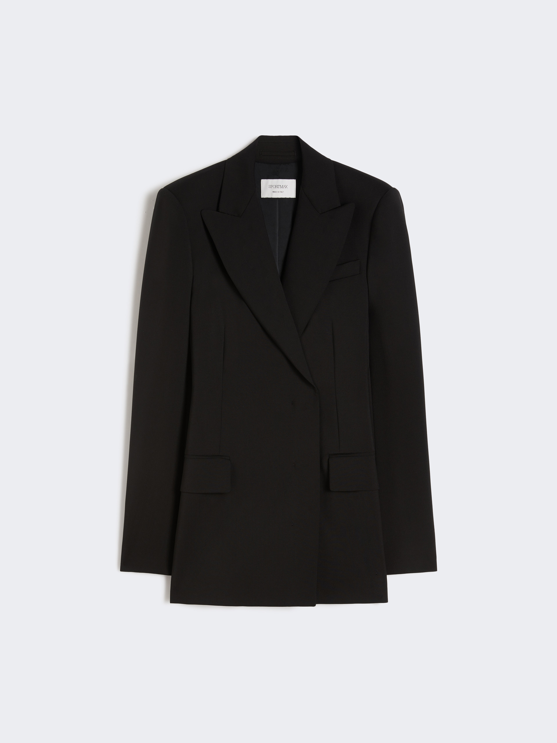 Natural stretch pure wool tailored blazer - BLACK - Max Mara - 5