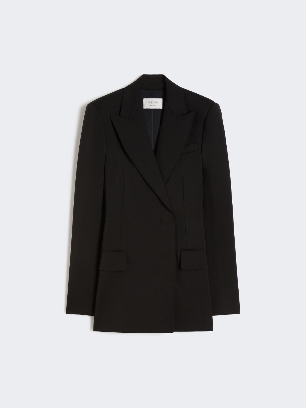 Natural stretch pure wool tailored blazer - BLACK - Max Mara - 10