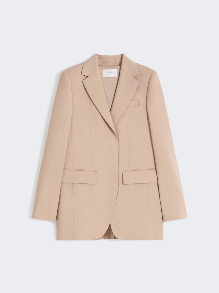 Tailored wool blazer with pleated back - BEIGE - Max Mara - 5