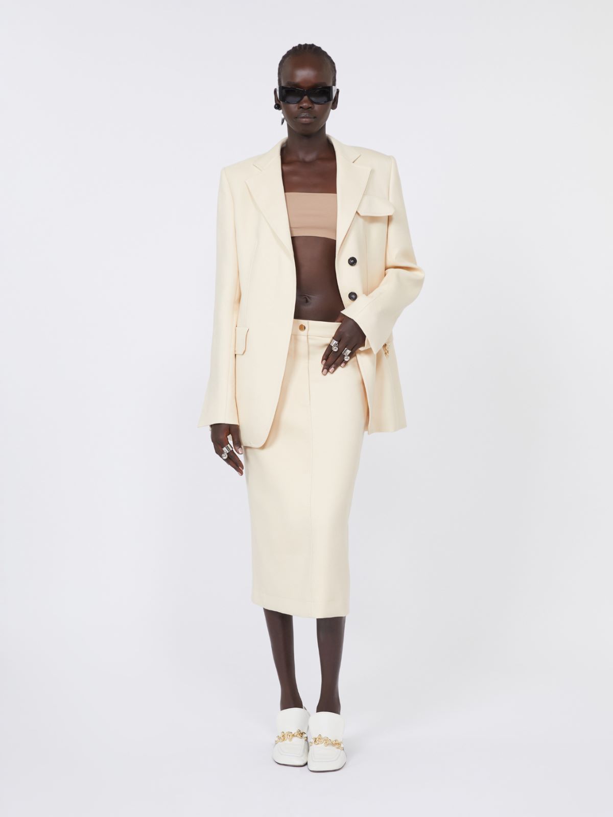 Gabardine blazer - VANILLA - Max Mara