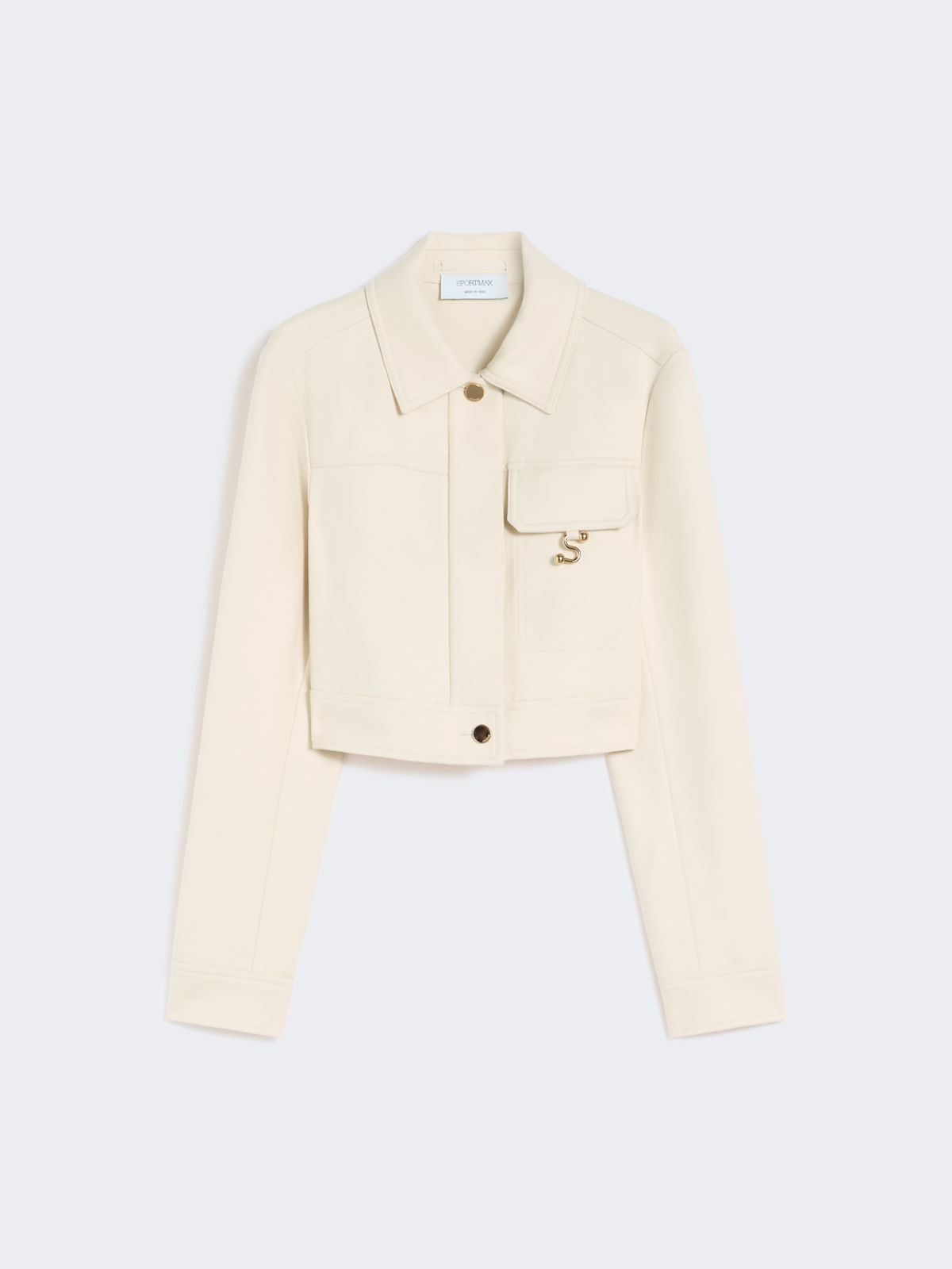 Short washed gabardine jacket - VANILLA - Max Mara - 6