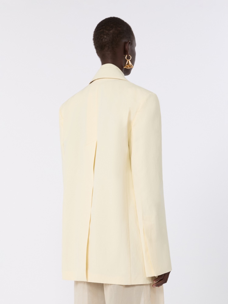 Viscose-blend double-collar blazer - LIGHT YELLOW - Max Mara - 3