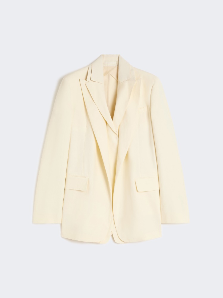 Viscose-blend double-collar blazer - LIGHT YELLOW - Max Mara