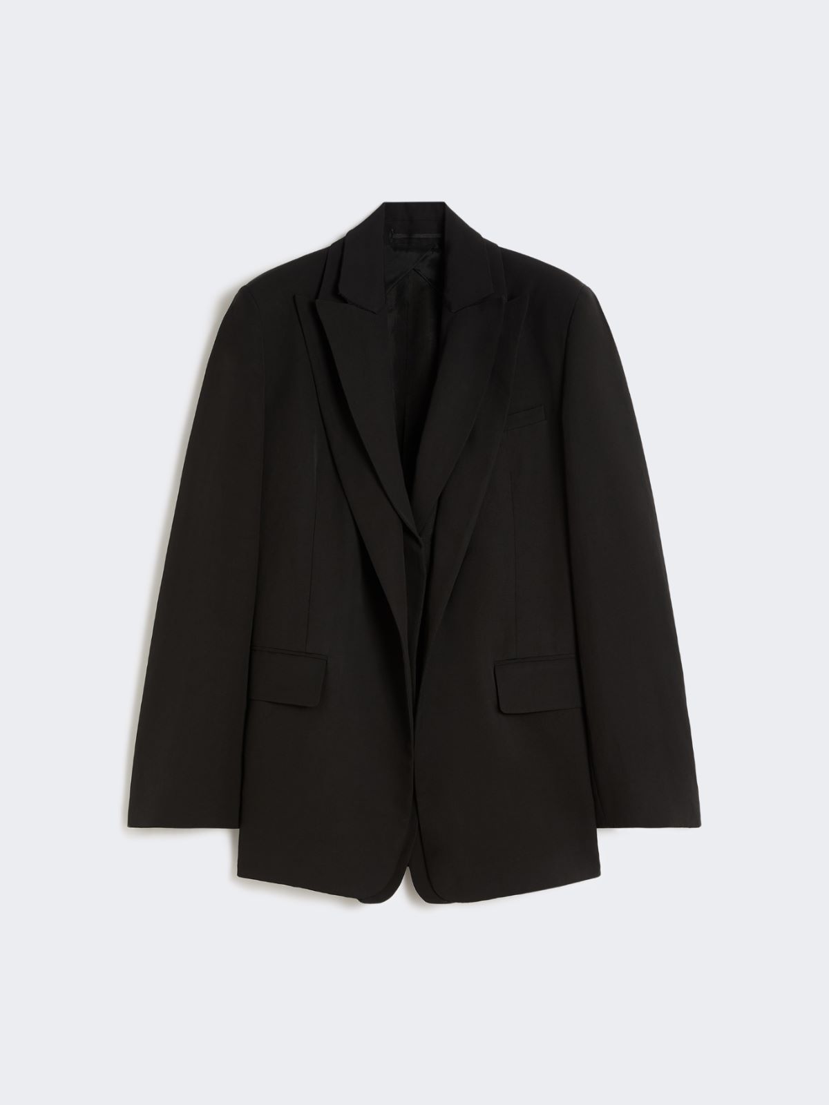 Viscose-blend double-collar blazer - BLACK - Max Mara - 6