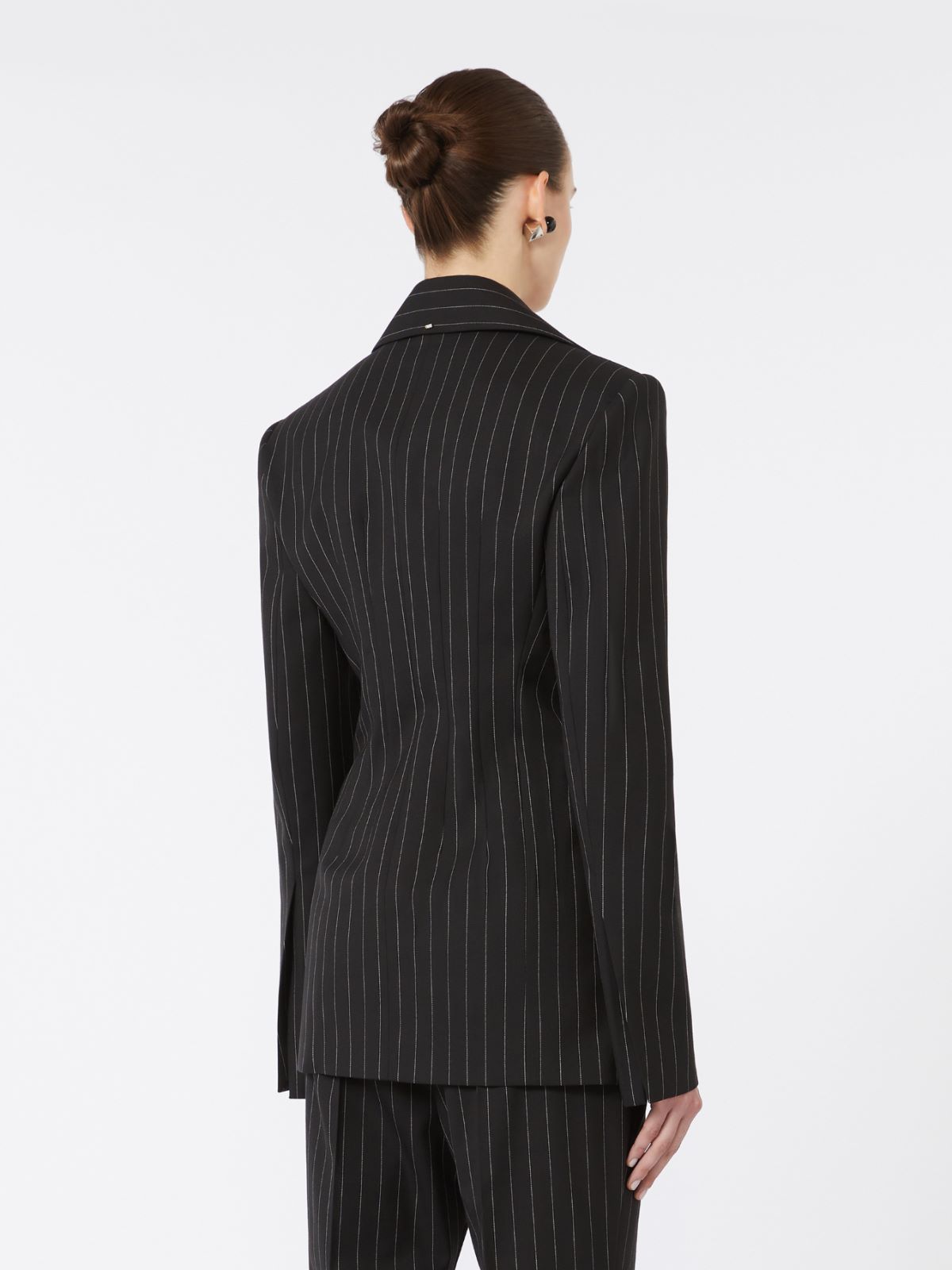 Slim-fit stretch gabardine blazer - BLACK - Max Mara - 5