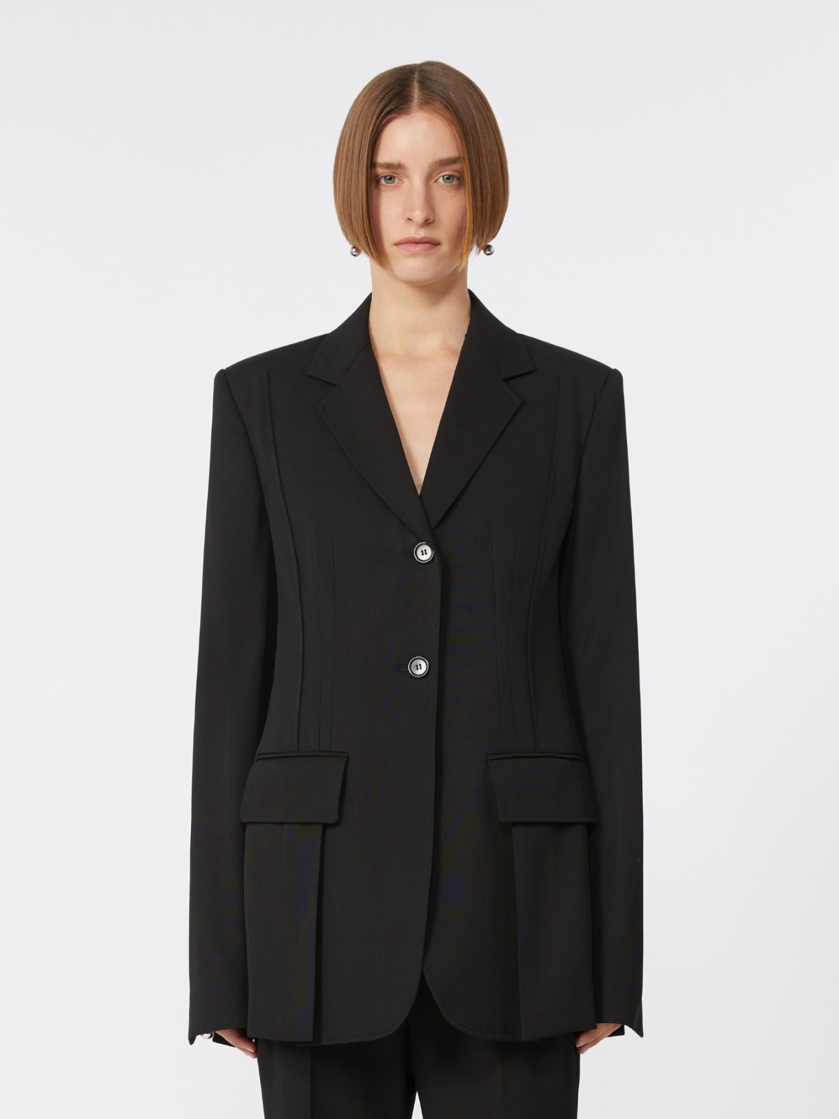 Taillierter Blazer mit doppelten Abnähern - SCHWARZ - Max Mara - 2